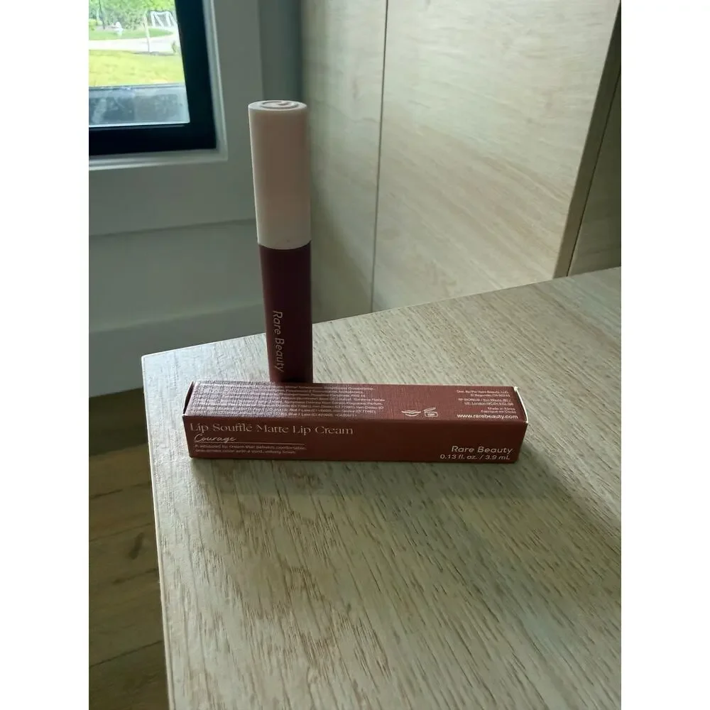 $20 Rare Beauty Lip Soufflé Matte Lip Cream Courage Full Size 3.9mL Soft Matte
